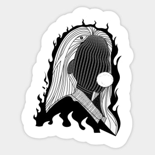 Girl on fire Sticker